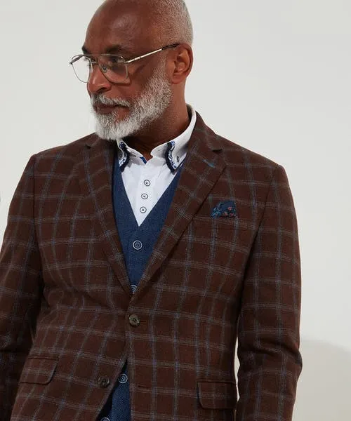 Blazers Joebrowns Apparel Charming Check Blazer Brown Blazers Joebrowns Apparel Charming Check Blazer Brown