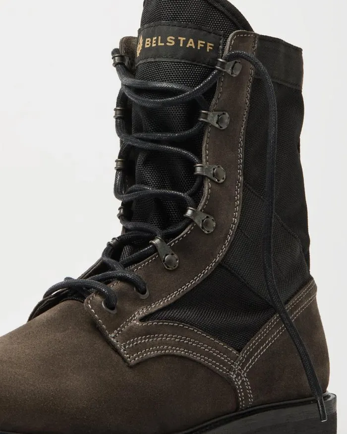 Boots Men Belstaff Trooper Lace Up Boots Ebony