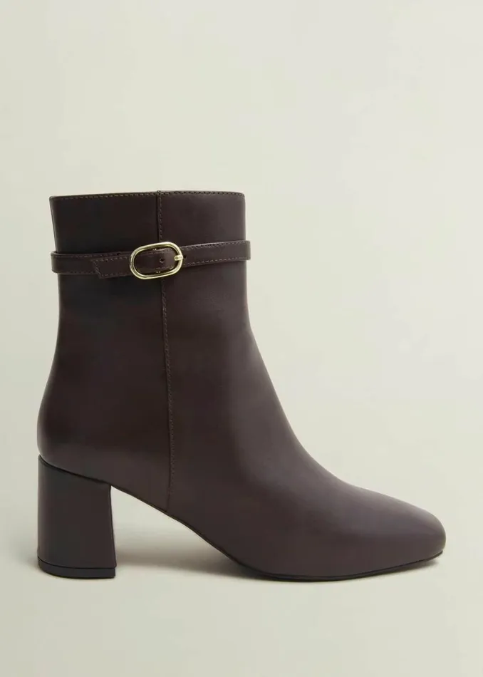 Boots Women HOBBS Gabriella Leather Ankle Boots Chocolate Brown
