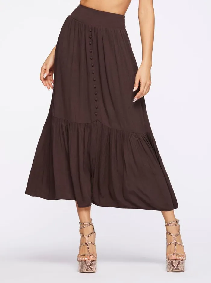 Bottoms Clothing Jessica Simpson Kelsie Skirt In Coffee