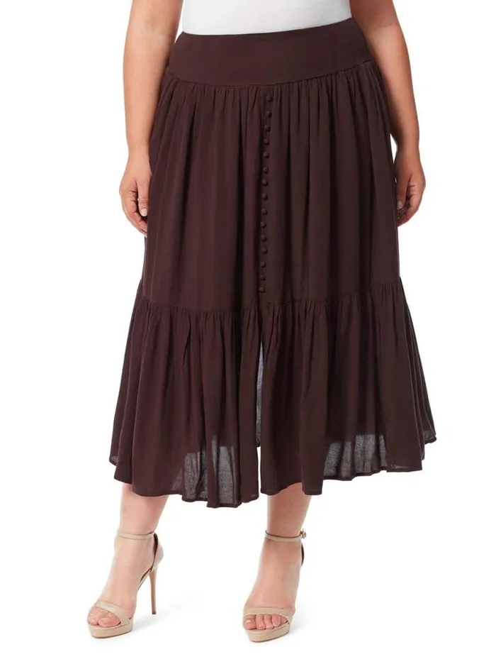 Bottoms Clothing Jessica Simpson Kelsie Skirt In Coffee