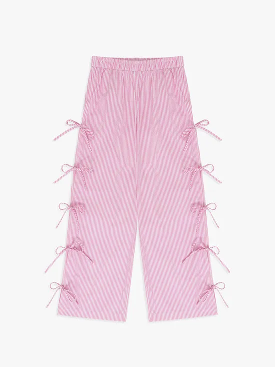 Bottoms Women Lisa Says Gah Evelyn Tie Pant Pink Stripe