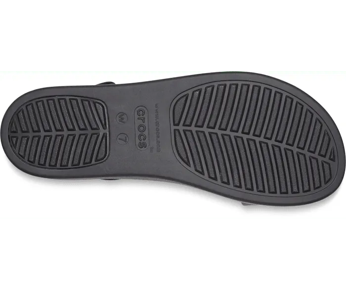 Brooklyn Low Wedge Black Black Women Crocs Sandals