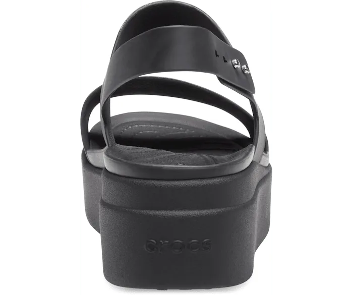 Brooklyn Low Wedge Black Black Women Crocs Sandals