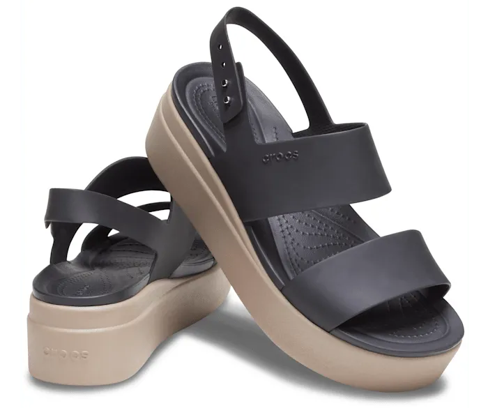 Brooklyn Low Wedge Black Mushroom Women Crocs Platforms 038 Wedges