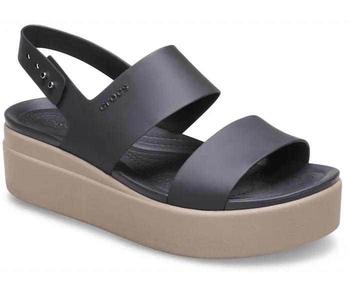 Brooklyn Low Wedge Black Mushroom Women Crocs Platforms 038 Wedges