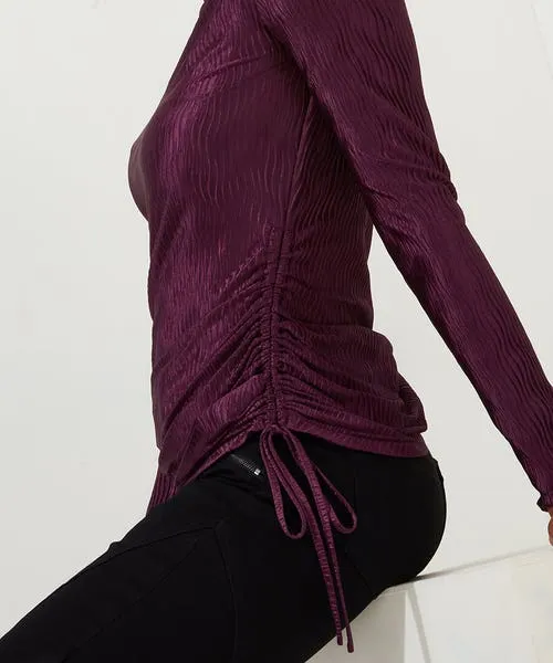 Callie High Neck Top Plum Tops Tunics and Blouses Joebrowns Apparel