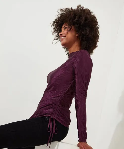 Callie High Neck Top Plum Tops Tunics and Blouses Joebrowns Apparel