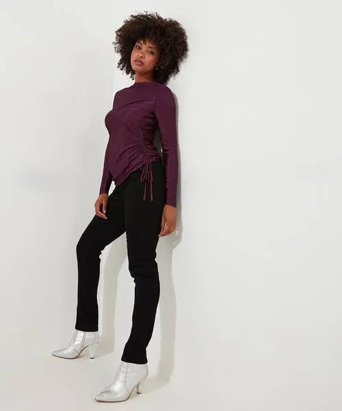 Callie High Neck Top Plum Tops Tunics and Blouses Joebrowns Apparel