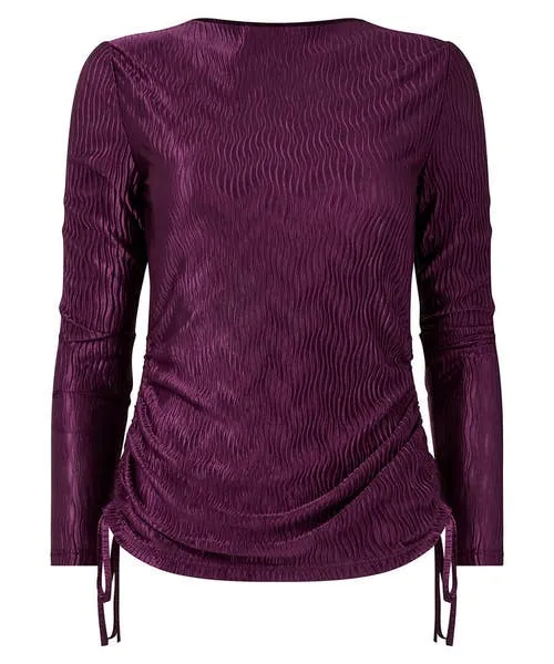 Callie High Neck Top Plum Tops Tunics and Blouses Joebrowns Apparel