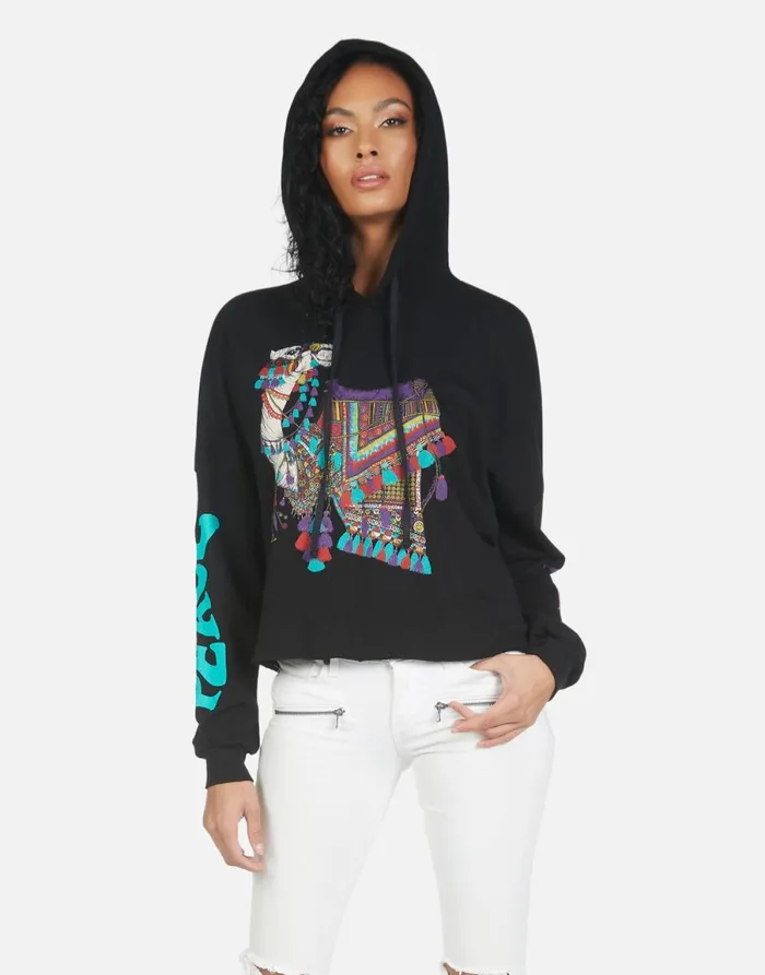 Cambry Peace Love Camel Black Women039s Lauren Moshi Hoodies