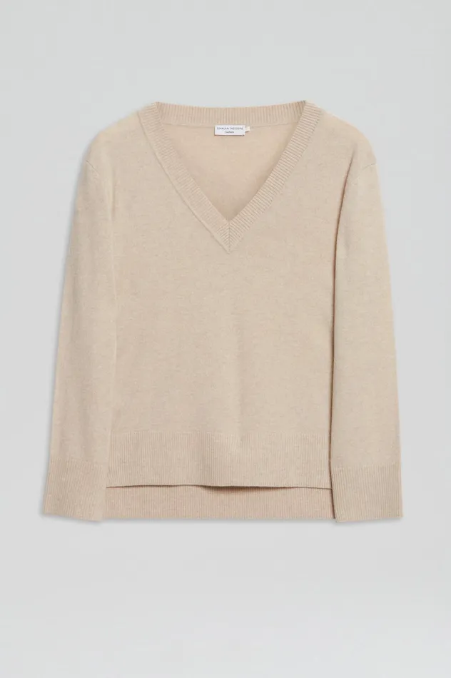 CASHMERE V WHEAT Knitwear Scanlan Theodore Women CASHMERE V WHEAT Knitwear Scanlan Theodore Women