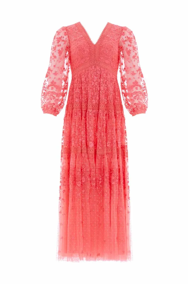 Celestia Ribbon Ankle Gown Pink Women Needle and Thread Dresses