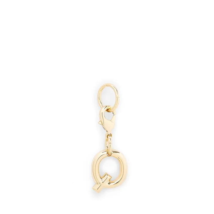 Charm Letter Q Gold Color Women Lancel Key Ring