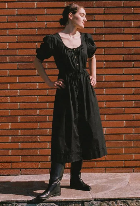 Ciao Lucia Black Dresses Albertine Black Cotton Dress 8211 Women