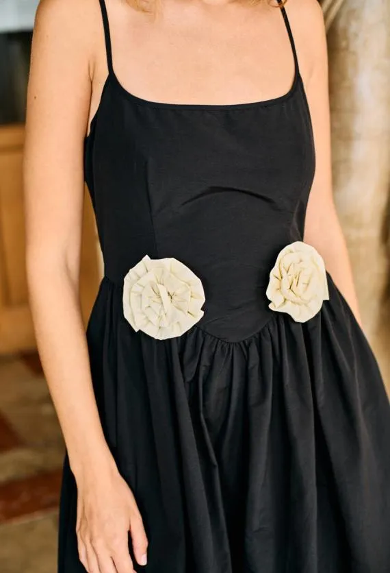 Ciao Lucia Black Dresses Neroni Dress Black Rosette 8211 Women