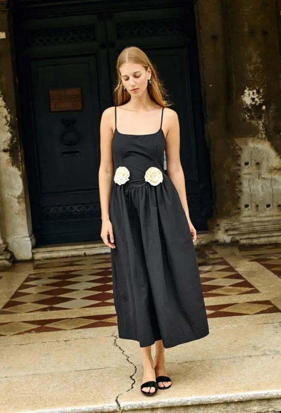 Ciao Lucia Black Dresses Neroni Dress Black Rosette 8211 Women