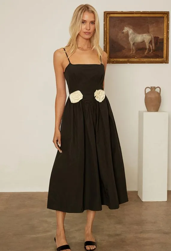 Ciao Lucia Black Dresses Neroni Dress Black Rosette 8211 Women
