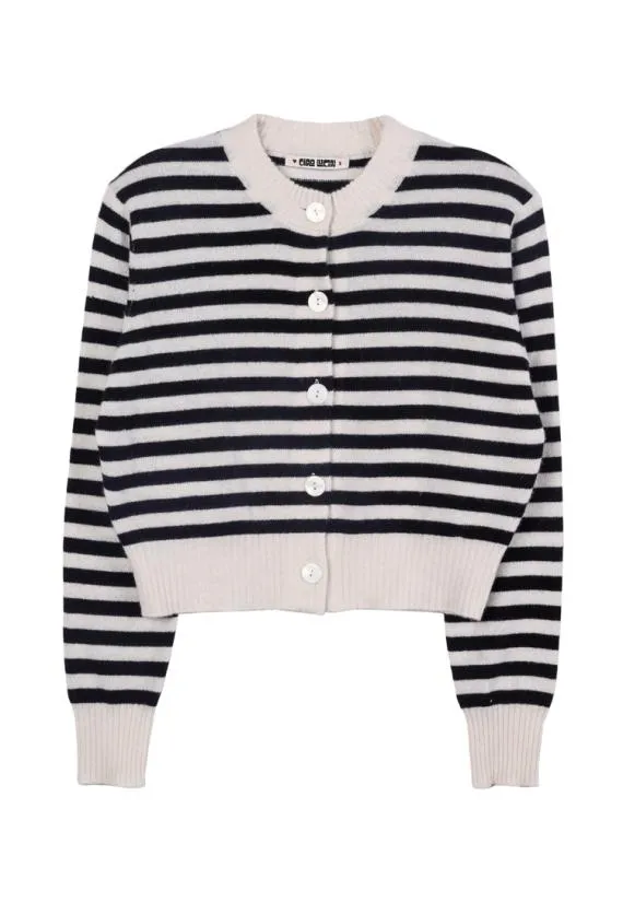 Ciao Lucia Cardigans Filipa Cashmere Cardigan Stripe 8211 Women