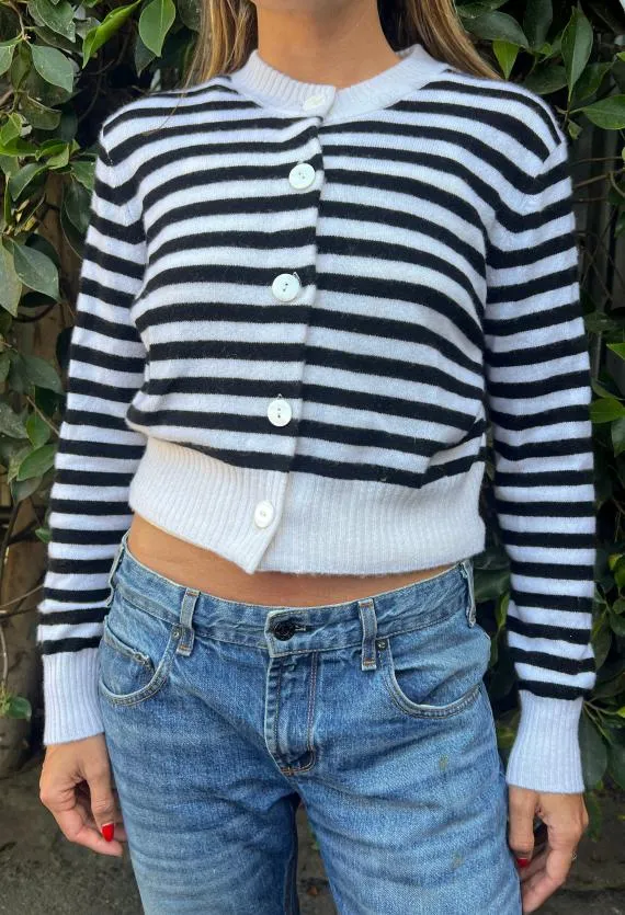Ciao Lucia Cardigans Filipa Cashmere Cardigan Stripe 8211 Women