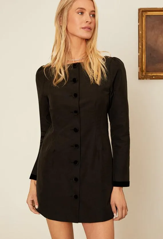 Ciao Lucia Evening Dresses Antoinette Faille Button Down Mini Dress 8211 Women