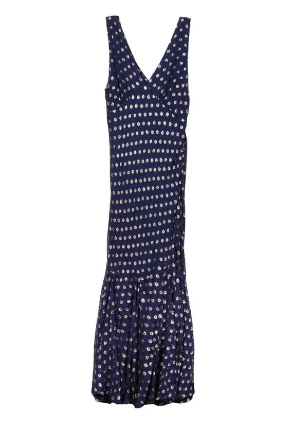 Ciao Lucia Evening Dresses Clarette Georgette Navy Slip Dress With Gold Metallic Dots 8211 Women