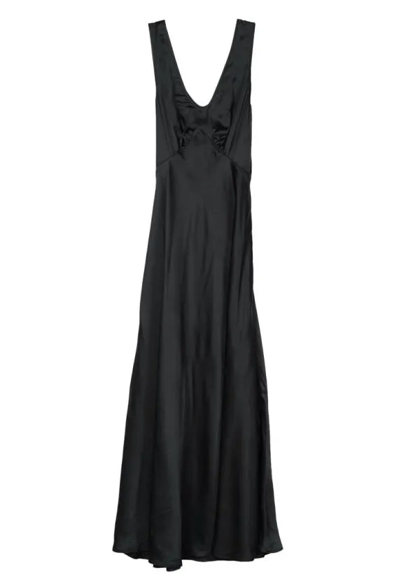 Ciao Lucia Evening Dresses Reine Black Satin Maxi Dress 8211 Women