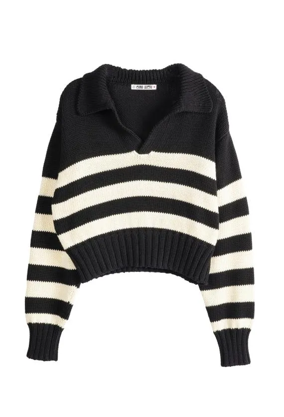 Ciao Lucia Polo Sweaters Venezia Polo BlackIvory 8211 Women