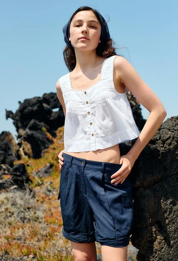 Ciao Lucia Shorts Ali Long Navy Cargo Short 8211 Women