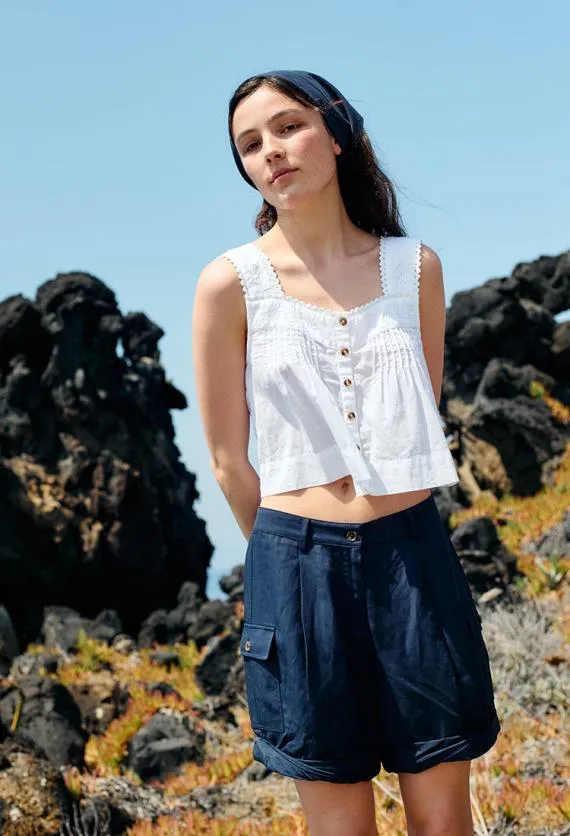 Ciao Lucia Shorts Ali Long Navy Cargo Short 8211 Women