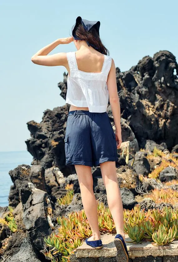 Ciao Lucia Shorts Ali Long Navy Cargo Short 8211 Women