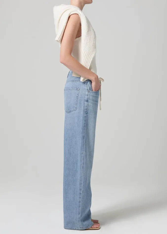 Citizens Of Humanity Brynn Drawstring Trouser In Blue Lace Women Jeans