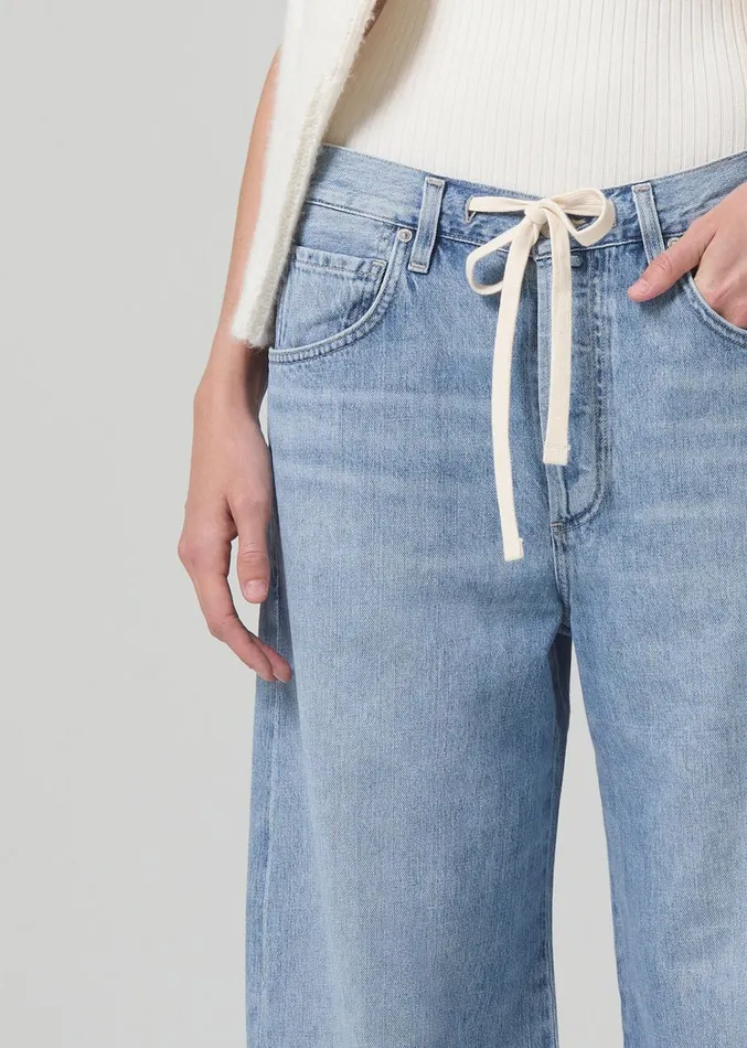 Citizens Of Humanity Brynn Drawstring Trouser In Blue Lace Women Jeans