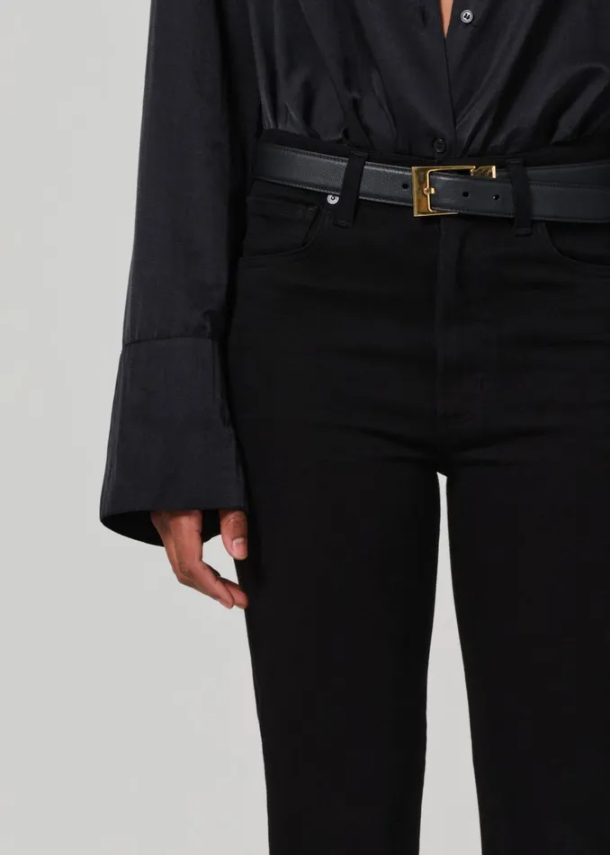 Citizens Of Humanity Caia Straight In Plush Black Women Jeans