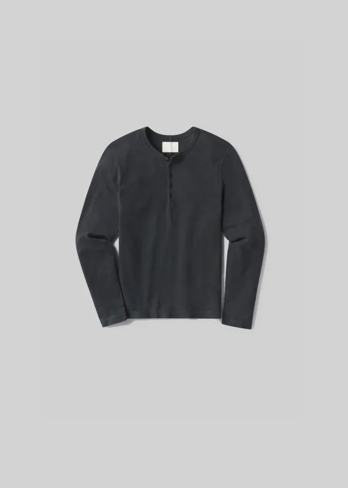 Citizens Of Humanity Classic Henley In Charred Cedar Men Shirts