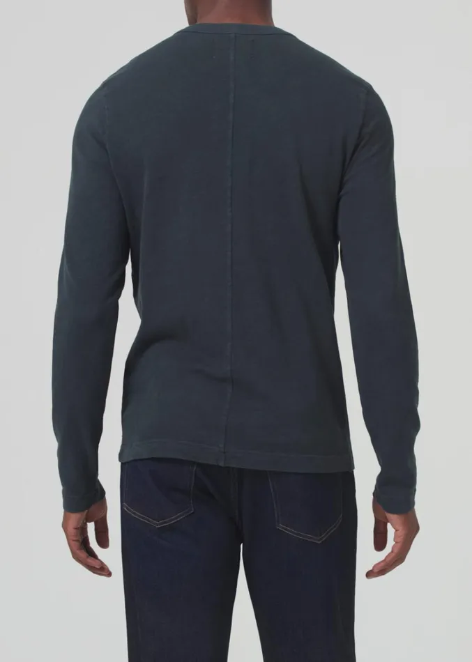 Citizens Of Humanity Classic Henley In Charred Cedar Men Shirts