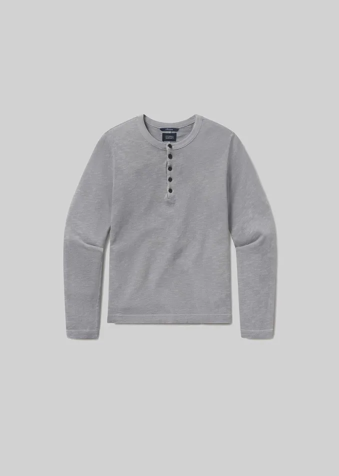 Citizens Of Humanity Classic Henley In Moonstone Men Shirts