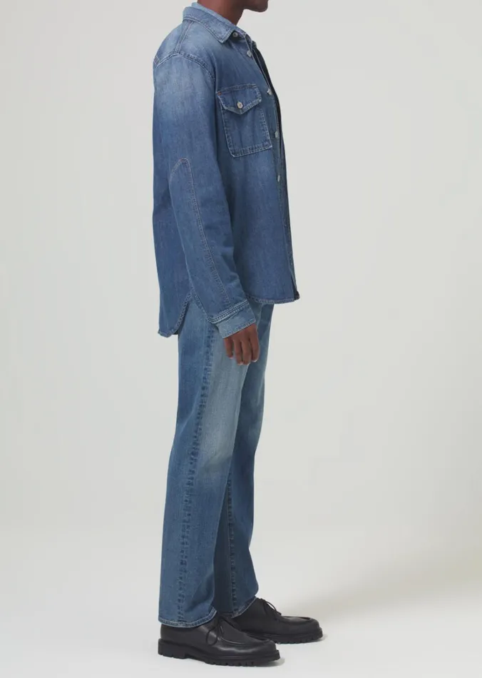 Citizens Of Humanity Elijah Relaxed Straight Stretch Selvedge In Thames Men Jeans