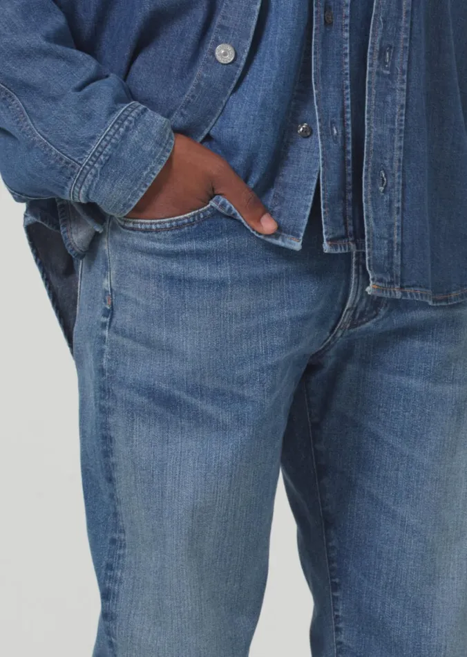 Citizens Of Humanity Elijah Relaxed Straight Stretch Selvedge In Thames Men Jeans