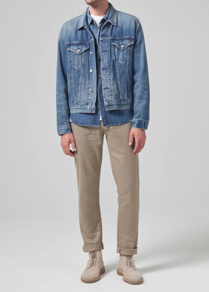 Citizens Of Humanity Gage Slim Straight Stretch Linen In Dune Men Pants
