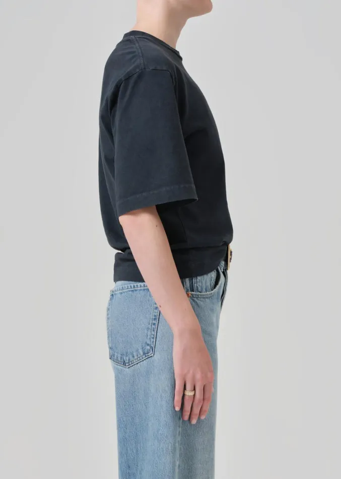 Citizens Of Humanity Goldie Tee In Washed Black Women Tops