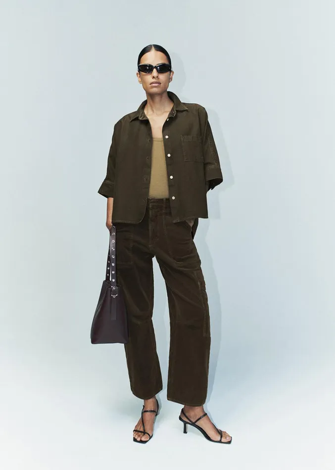 Citizens Of Humanity Marcelle Low Slung Easy Cargo Corduroy In Costes Women Pants