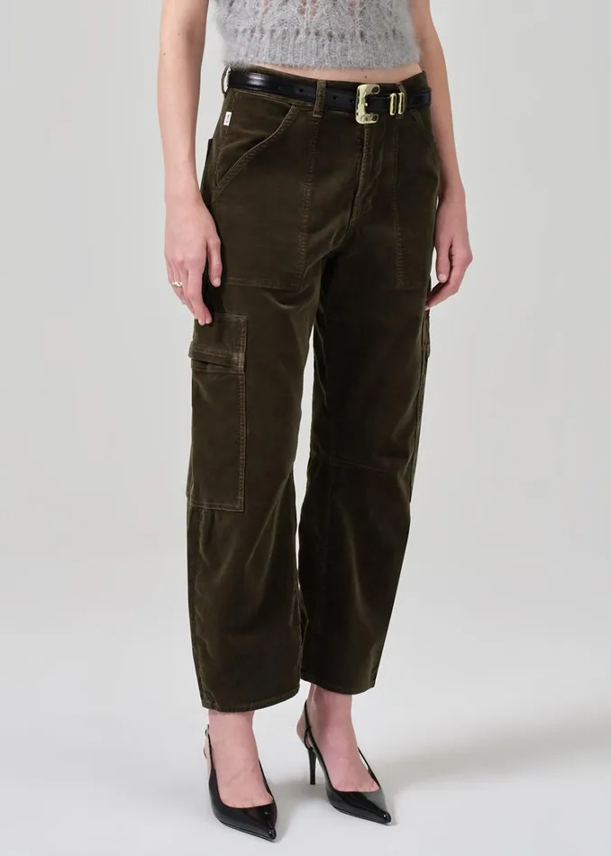 Citizens Of Humanity Marcelle Low Slung Easy Cargo Corduroy In Costes Women Pants