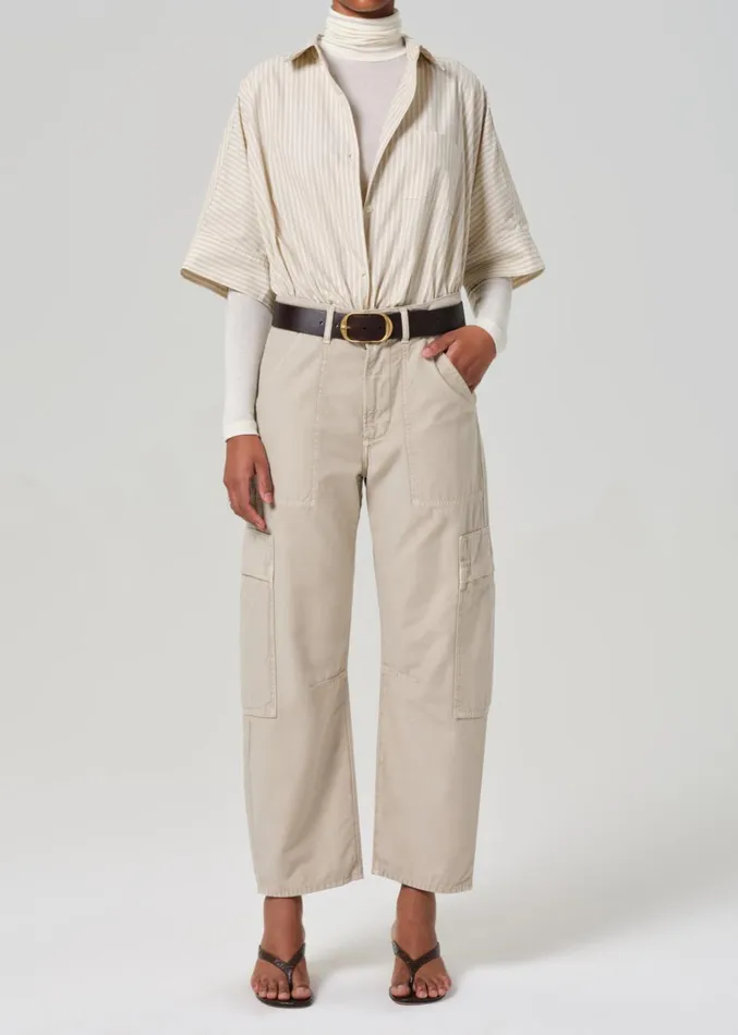 Citizens Of Humanity Marcelle Low Slung Easy Cargo In Burnished Quartz Women Pants