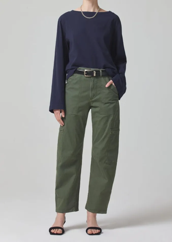 Citizens Of Humanity Marcelle Low Slung Easy Cargo In Surplus Women Pants
