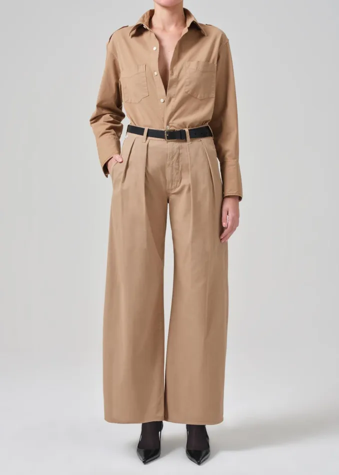 Citizens Of Humanity Petra Pleated Trouser In Nano Women Pants