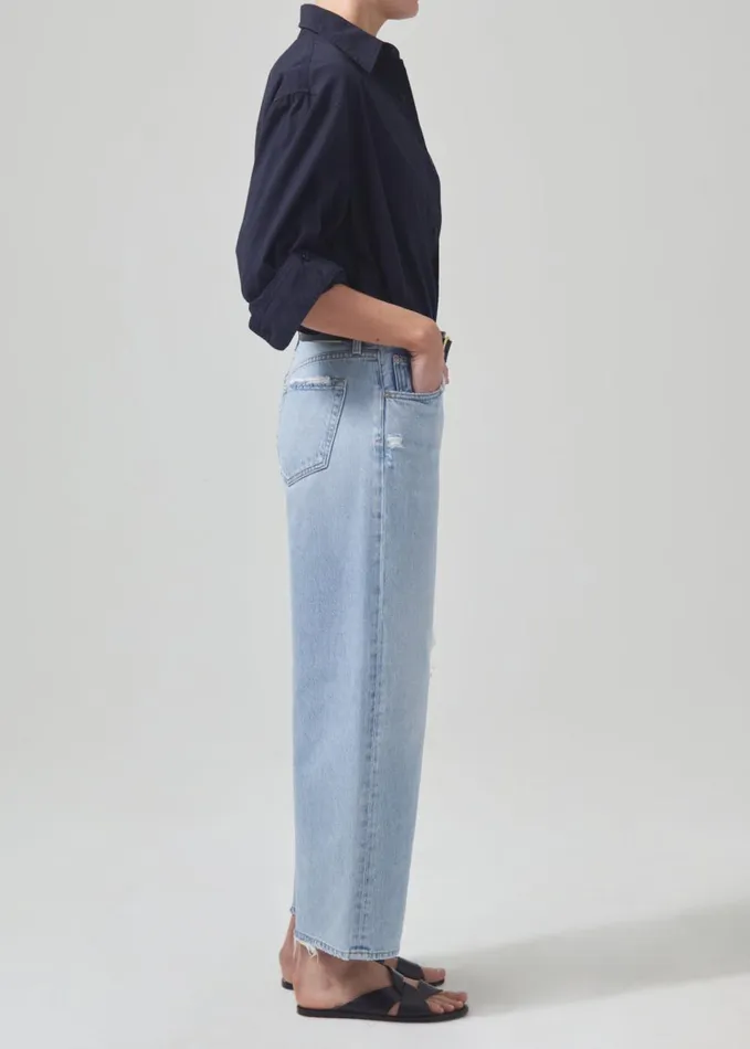 Citizens Of Humanity Pina Low Rise Baggy Crop In Cascade Women Jeans