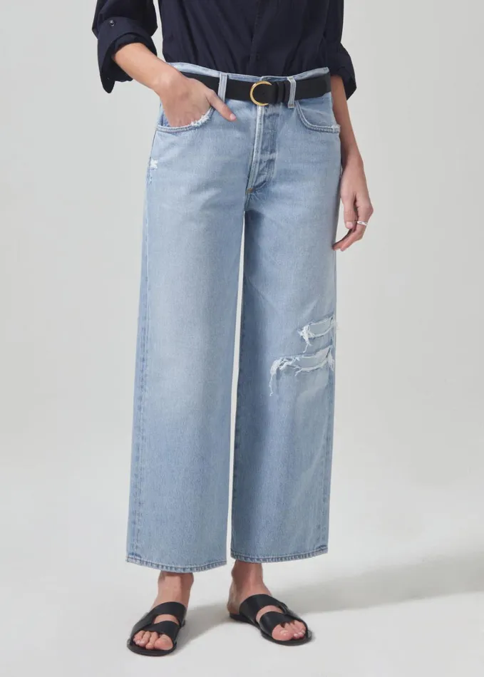Citizens Of Humanity Pina Low Rise Baggy Crop In Cascade Women Jeans