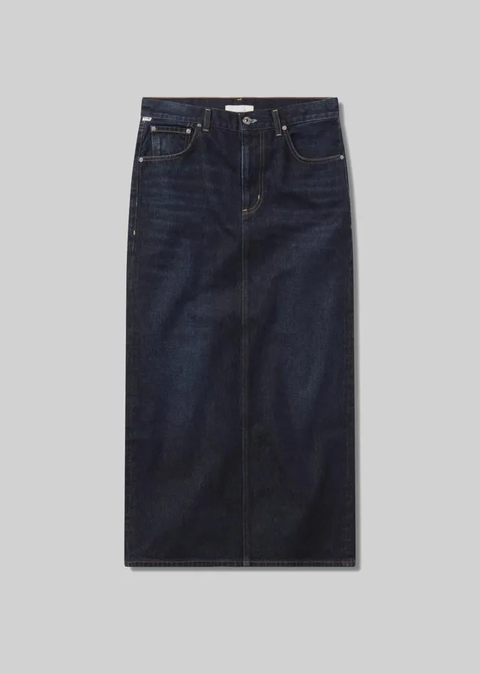 Citizens Of Humanity Verona Column Skirt In Deep Azure Women Shorts and Skirts