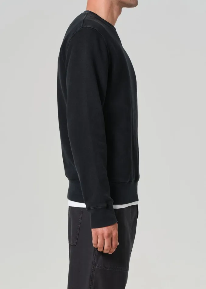 Citizens Of Humanity Vintage Crewneck Sweatshirt In Washed Black Men Shirts